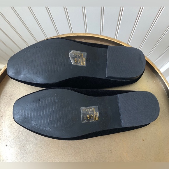 SOL SANA BLACK VELVET SLIDES SMOKING SLIPPERS | SIZE: 36 | EUC - Picture 7 of 7